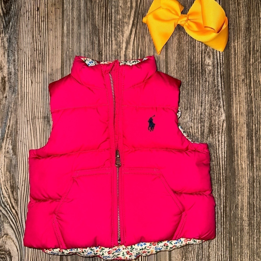 Ralph Lauren Pink Puffer Vest